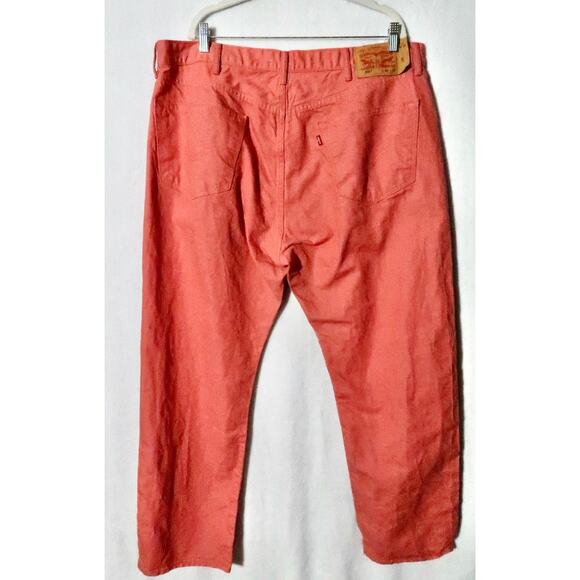 Levi’s 501 Unique Orange Red 42x32 Button Fly - Picture 3 of 6